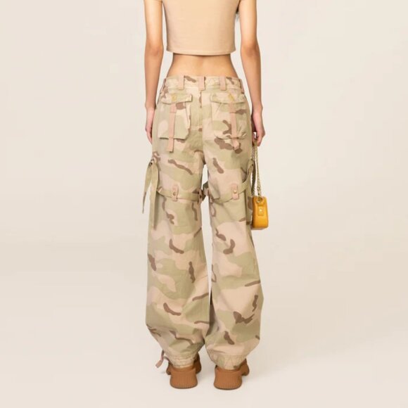 SMFK WildWorld Paratrooper Pants Desert Camo Cargo Utility Streetwear Size Small - Picture 2 of 15